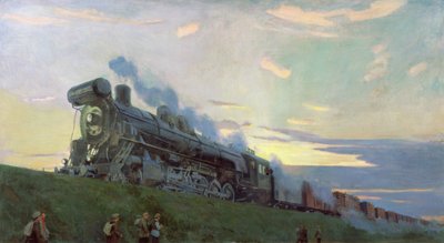 Super power steam engine, 1935 by Arkadij Aleksandrovic Rylov